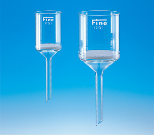 Fineガラスろ過器 11G1 ブフナー型 フィルター直径φ40 細孔100~120μm 容量60mL