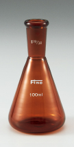 Fine透明共通三角フラスコ 茶 25mL 15/25