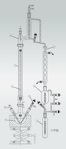 【販売終了】球入冷却器 透明 28/12 24/40 L300