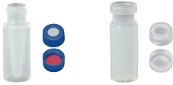 バイアル 0.3mL PTFE青/シリコン白 100入