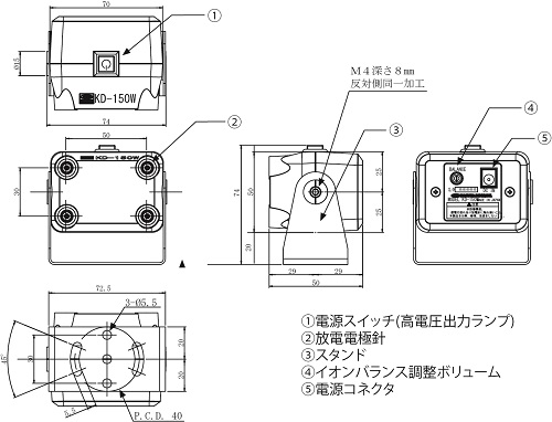 TGK - 東京硝子器械 TryWinZ / 静電気除去装置 コンパクトタイプ KD 