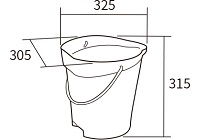 ハイジーンバケット 5686 ブラック 12L
