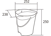 ハイジーンバケット 5688 ブラック 6L