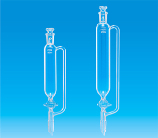 【販売終了】透明円筒分液側管目無100mL15-19