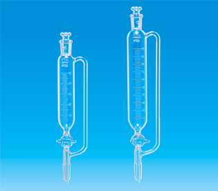 【販売終了】透明円筒分液側管目付200mL 19-19