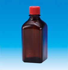 【販売終了】ねじ口角型びん　茶　30mL