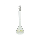 【販売終了】柴田科学 メスフラスコ(全量フラスコ)透明 スーパーグレード 茶標線 25mL 020060-025A