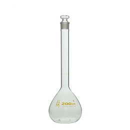 柴田科学 メスフラスコ(全量フラスコ)透明 スーパーグレード 茶標線 200mL 020060-0200A