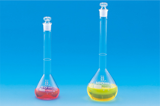 柴田科学 メスフラスコ(全量フラスコ) カスタムA 透明 ガラス平栓付 白標線 5mL 026050-5A