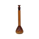 【販売終了】柴田科学 メスフラスコ(全量フラスコ) スーパーグレード 茶 ガラス平栓付 25mL 020070-25A