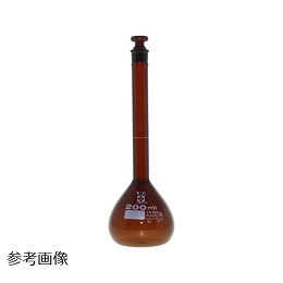 柴田科学 メスフラスコ(全量フラスコ) スーパーグレード 茶 ガラス平栓付 250mL 020070-250A