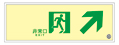 【販売終了】日本緑十字社 高輝度蓄光式誘導標識 B級 SUC-K010