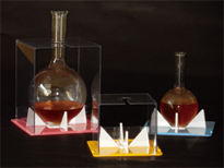 カラーフラスコ台転倒防止カバー L用