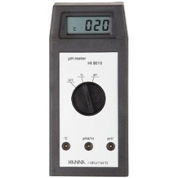 ハンナインスツルメンツ・ジャパン ポータブルpH計(BNCコネクター)(本体のみ:電極は付属しません) HI 8010B