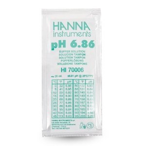 ハンナインスツルメンツ・ジャパン pH標準液(スタンダードタイプ)pH 6.86 @25℃ 20mL×25袋 HI 70006P