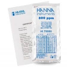 ハンナインスツルメンツ・ジャパン TDS標準液 800ppm @25℃ 証明書付 20mL×25袋 HI 70080C