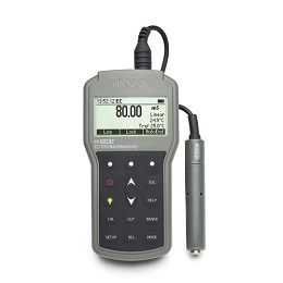 ハンナインスツルメンツ・ジャパン 高機能ポータブルEC/TDS/抵抗率/塩分/℃計 HI 98192