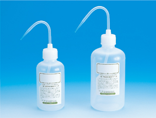 【販売終了】洗浄びん　PE製　100mL　細口