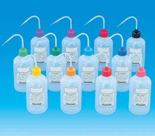 【販売終了】カラーCap洗浄瓶 細口 500mL 12色入