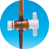 ビュレット PTFEコック付 50mL 茶